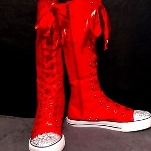 COPY Womens Converse style zip up tall boots, size 42 EUROPEAN..